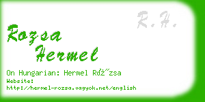 rozsa hermel business card